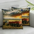 thumbnail image 3 of nygtbtfer Throw Pillow Cover Square  Summer Tractor Agriculture Landscaped Nature Farm Field Sunset Cereal Cloudy Zippered Cushion Pillow Case Home Decor Pillowcase White, 3 of 7