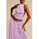 thumbnail image 4 of Conjunto de falda Yiulangde para mujer, largo Y2K, encaje sin espalda, halter, 4 of 5