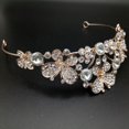 thumbnail image 2 of Corona de mariposa para novia, corona de diamantes de imitación, tiaras de reina, joyería para el cabello de boda para mujer (dorado) Adepaton CDWJ338-2, 2 of 7