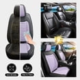 thumbnail image 6 of Car Seat Covers Full Set Fit for Toyota Corolla 2000-2026, Premium Faux Leather Seat Protectors, Breathable, Waterproof & Anti-Slip Full Wrapping Edge Seat Covers (Black&Purple, Full Set), 6 of 6