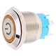thumbnail image 5 of 2 uds 12 ~ 24VDC interruptor de botón 19mm redondo 4PIN interruptor de reinicio automático con patrón de potencia de luz amarillo, 5 of 8