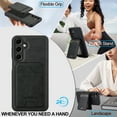 thumbnail image 5 of Allytechgroup Case for Samsung Galaxy A56 5G, 2 In 1 Wallet Stand Case with Detachable Card Holder Support Wireless Charging Shockproof Magnetic Back Cover for Samsung Galaxy A56 5G, Black, 5 of 13