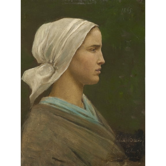 Jules Breton Jeanne Calvet 1865 Painting Extra Large XL Wall Art Poster Print