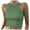 Green, variant on Womens Summer Tops Base Shirt Active Crop Pack Atmosphere Top Girl Tops Athletic Wear Women Tops 1xl for Women Lace Active Workout Set Short Solid Women's Vest Color Sleeveless Tank Neck Green L