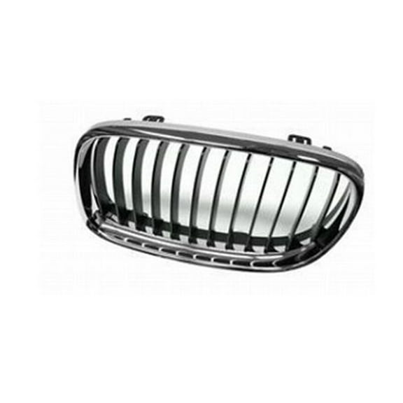 New Aftermarket  Premium Fit Chrome / Black Driver Side Grille 51137201967 fits 2009-2011 BMW 323i Base Sedan 4-Door