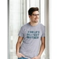 thumbnail image 2 of World's Okayest Brother. Men T-Shirt, Male Medium, 2 of 4