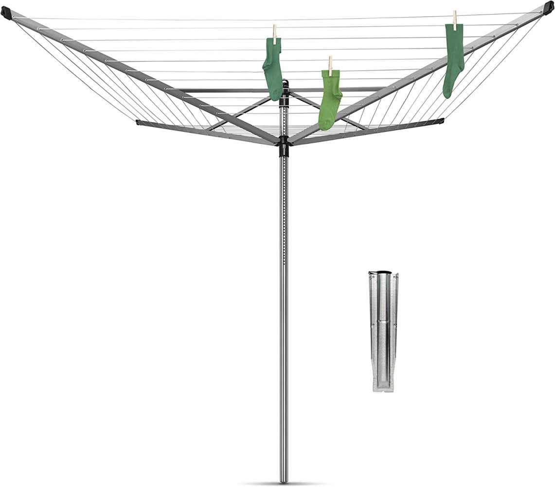 Brabantia Brabantia Lift-O-Matic Large Rotary Airer Washing Line Metal 60m cover+spike 