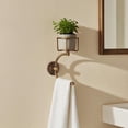 thumbnail image 6 of ABPETE C-Shaped Towel Ring with Top Storage Basket – Unique Space-Saving Wall Mount Holder for Towels, Candles, Plants & Toiletries, Decorative Metal Accent for Bathroom or Kitchen, 6 of 8