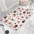 thumbnail image 3 of White Christmas Santa Pattern Flannel Non Slip Door Rugs,Washable Door Mats Indoor,Decorative Door Mats,Dirt-Resistant and Absorbent Doormat for Entrance,Bedroom,Kitchen,Bathroom,31.5x17in(80x43cm), 3 of 4