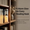 thumbnail image 4 of Library Lantern Bookshelf Lamp – Vintage Bookend Decor with Warm LED Light, Reading Shelf Light for Home Library, Study Room, Book Lover Gift, 4 of 8