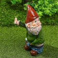 thumbnail image 2 of Estatuas de gnomos de jardín | Gnomos traviesos | Gnomos divertidos decoraciones de jardín compatibles con jardín exterior-jardín Knomes peing kaili Sencillez, 2 of 2