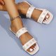 thumbnail image 5 of Sandalias planas con punta abierta y perlas para mujer, sandalias cómodas, informales, cómodas, para la playa Wmkox8yii  hj789, 5 of 8