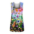 thumbnail image 4 of Clearance LYXSSBYX Womens Tank Tops Plus Size Clearance Women's Fashion Printed Vest Round-Neck Loose Sleeveless T-Shirt Pullover Tops, 4 of 5