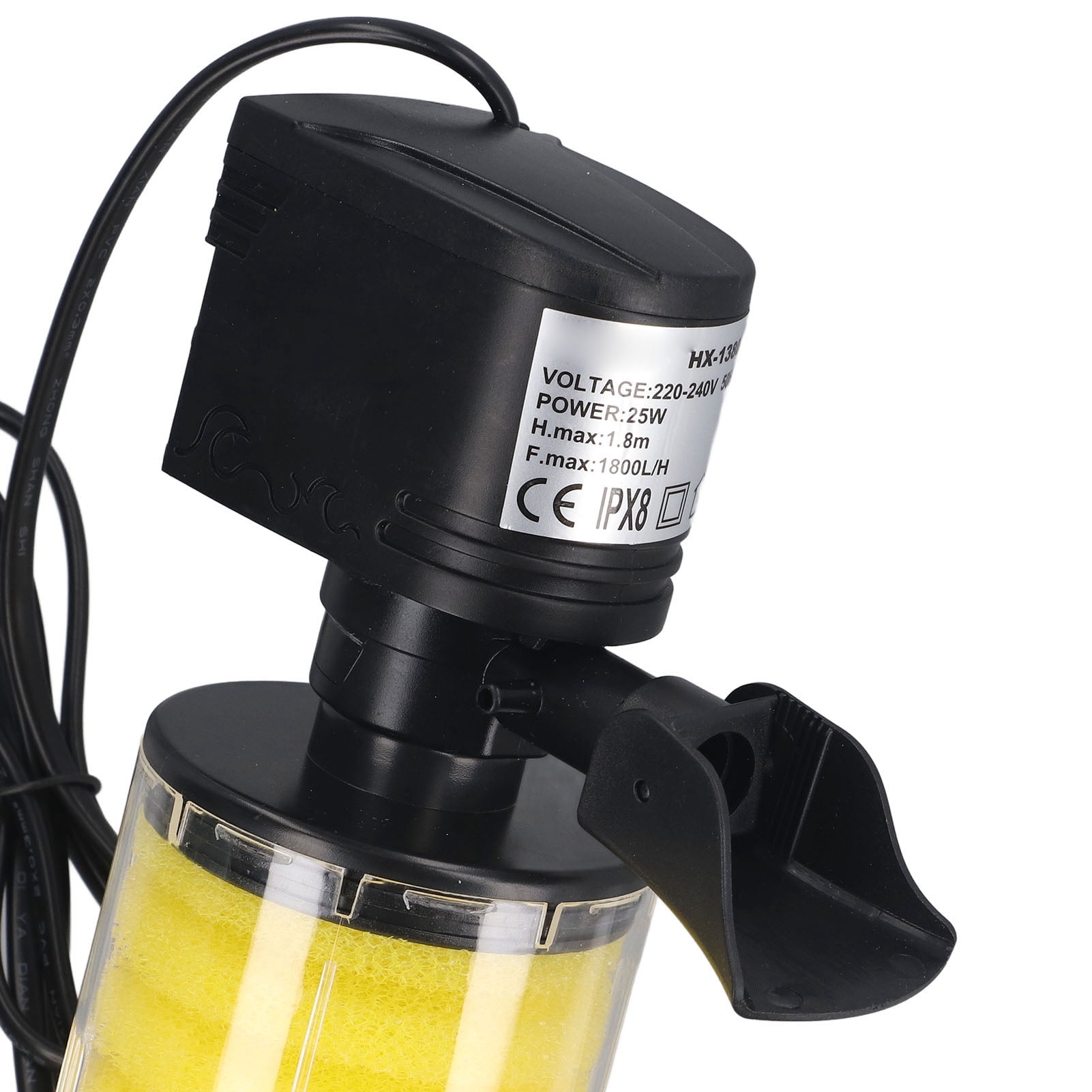 Suodoka 25W Submersible Aquarium Filter Internal 1800L/H 3 Stages Sponge Fish Tank Filter with Water Pump for 100cm / 39.3 inches Tank EU Plug 220V