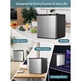 thumbnail image 5 of Compact Upright Freezer, fohere 1.1 cu.ft Countertop Mini Freezer with Reversible Door and 7 Adjustable Temperature, for Home/Apartment/Office, Silver, 5 of 7