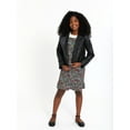 thumbnail image 6 of Wonder Nation Girls Long Sleeve Faux Leather Moto Jacket, Sizes 4-18 & Plus, 6 of 14