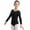 Black, variant on Kids Girls Ballet Dancer Gymnastics Leotard Long Sleeve Ballet Bodysuit Plain Dance Unitard Training Top Black 8