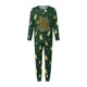 thumbnail image 1 of Conjunto de pijamas navideños familiares a juego con estampado de árbol y letras. Pijamas de vacaciones para papá, mamá y niños., 1 of 8