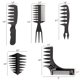 thumbnail image 3 of 5 Pcs Hair Comb Styling Set-tail Combs Double Side Brushes, Afro Pick Pik Comb, African American Hair Brush, Retro Oil Hair Comb Men's Styling Comb Bi, 3 of 5