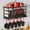 with Multi Slots & Pot Lid Holder, variant on 31 Inch Pot Rack Wall Mounted,3 in 1 Pots and Pans Organizer with 2 tier Kitchen Racks & Pot Lid Organizer Holder and 20 Hooks,Heavy Duty Hanging Pot Hanger for Kitchen Cookware, Utensils, Black