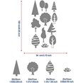 thumbnail image 2 of 1pc Tree Stainless Steel Stencil Forest Trees Metal Journal Template for Wood Burning Engraving Painting Scrapbooking, 2 of 9