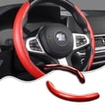 thumbnail image 5 of Steering Cover Car Carbon Fiber Leather Steering Wheel Grip Cover(Red), 5 of 9