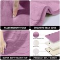 thumbnail image 4 of Memory Foam Bath Mat, Large Bathroom Rugs Non Slip, PVC Dot Bottom Quick Dry Bath Rug Runner, Absorbent Shower Mat for Bathroom Floor Tub, 20 x 32 Inch, Purple, 4 of 7