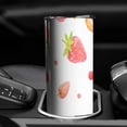 thumbnail image 3 of Strawberry 20oz Tumblers with Lid Straw Stainless Steel Travel Cups for Travel Commuting Driving, 3 of 7
