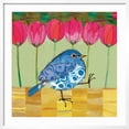 thumbnail image 2 of Art.com Blue Bird - Tulips Art Print by Robbin Rawlings, White Frame Wall Art, 29" x 29", 2 of 5
