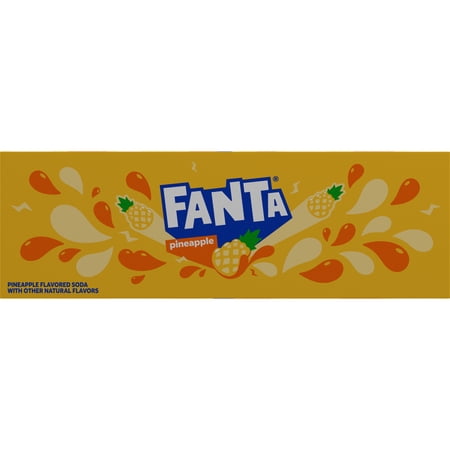 Fanta Pineapple Soda Pop Fridge Pack Cans, 12 fl oz, 12 Pack