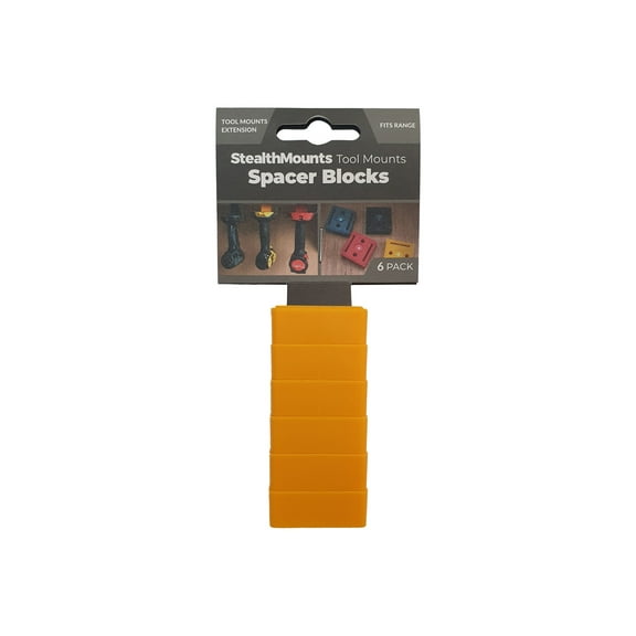 StealthMounts Tool Mount Spacers in Yellow, 6 per Pack