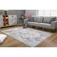 thumbnail image 4 of Rug Branch Anthea 8' x 11' (7'9" x 10'9") Grey/Beige Distressed Medallion Indoor Area Rug, Comtemporary, High Pile, Stain-Resistant Carpet - Living Room, Bedroom, Dining Room, and Kitchen, 4 of 7