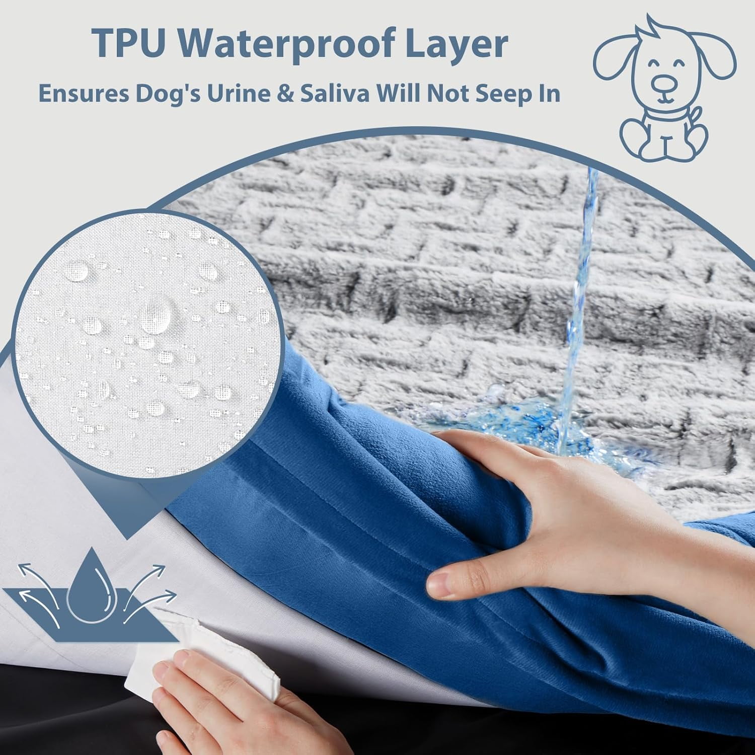 ECP XXL Extra Large Dog Bed, Washable Dog Couch with Removable Waterproof Cover, Orthopedic Large Pet Sofa Bed with Bolster Sides for Sleeping