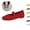 Red, variant on Mfakffe Womens Flats Relaxed Slip on Breathable Flat Shoes Mesh Closed Toe Mary Jane Shoes Lightweight Non Slip(Black)