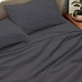 thumbnail image 4 of Luxury 4 Piece California King Size 100% Egyptian Cotton 800 Thread Count Premium Hotel Quality Smooth & Soft Bedding Sheet Set Luxury Soft 24" Inch Deep Pocket - Dark Grey Solid, 4 of 8