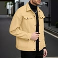 thumbnail image 2 of uikmnh Cute Shirts Men's Autumn and Winter Lapel Woolen Shirt Jacket Size:XL, 2 of 4