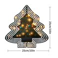thumbnail image 2 of Metal Hanging Christmas Tree Wind Decorations - Intricate Circuitry Design Golden & Blue Ornaments Perfect for Yard & Garden Spinners, 2 of 7