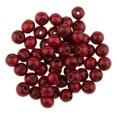 thumbnail image 2 of 50pcs Loose Beads Round Wood Beads Wooden Beads Beading Supplies 8mm Red, 2 of 6