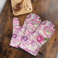 thumbnail image 5 of Cute Oven Mitts,Pioneer Flower Floral Print Pattern Oven Mitt 2-Pack Set,Kitchen Gloves for Oven,Heat Resistant Oven Mitts 7.7"x12", 5 of 7