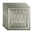 thumbnail image 1 of FASÄDE Traditional 3 Decorative Vinyl 2ft x 2ft Lay in Ceiling Panel in Crosshatch Silver (5 Pack), 1 of 5