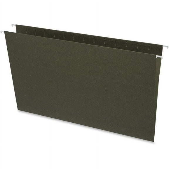 Business Source Legal Recycled Hanging Folder - 8 1/2" x 14" - Green - 100% Recycled - 25 / Box | Bundle of 2 Boxes