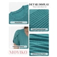 thumbnail image 4 of MOYIKO Women Short Sleeve Tops Casual Solid Plain Basic Tshirt Petal Sleeve Pleated Light Green Summer Tee Clothes Size S, 4 of 7