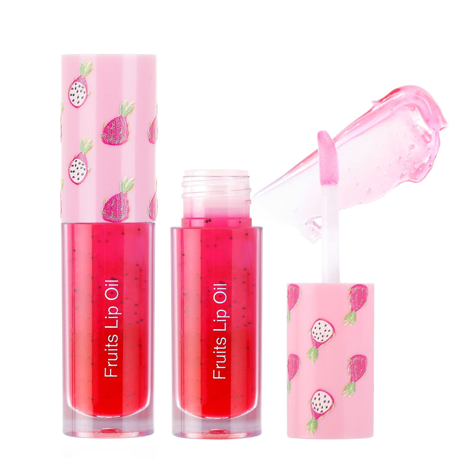 GWAABD Glitter Lip Gloss Long Lasting Fruit Series Lip Oil Glass Lip