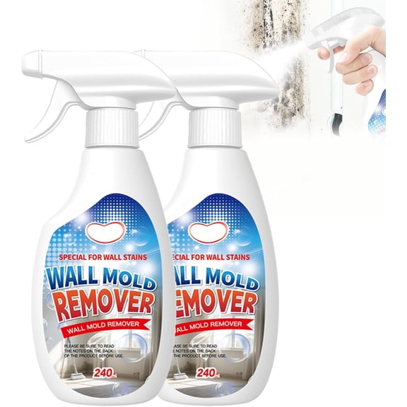 8oz Highly Effective Mould Removal Spray, Upgrade Wall Cleaner Spray and Multi-Surface Cleaning Solution, Dirt, Dust and Stain Remover with Long-Term Protection