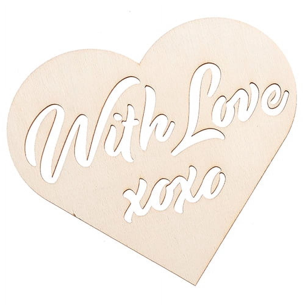 Hampton Art Brown Wood Crate Décor Made with Love, 4 Pieces