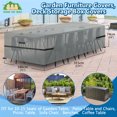 thumbnail image 2 of SELLCLUB 124" x 71" x 29" Gray Rectangle Patio Furniture Set Cover, 2 of 8