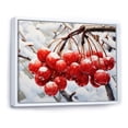 thumbnail image 2 of Designart "Winter Red Cherry Tree Majesty" Floral Framed Wall Art - Traditional Red Cherry Hallway Framed Wall Art Decor, 2 of 6