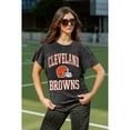 thumbnail image 5 of Women's Gameday Couture Black Cleveland Browns Relaxed Flutter Sleeve T-Shirt, 5 of 7