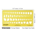 thumbnail image 2 of Traceease Jewelry Templates For Emerald/Trillion/Baguette/Heart Gemstone Shape Guide Drafting Tools Jewellery Designing Stencils, 2 of 5