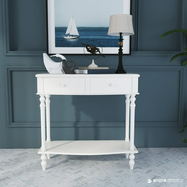 Cozayh Console Sofa Table Traditional Modern Farmhouse Style W French Turned Legs White Com Cozayh Console Sofa Table Traditional, Turned Legs Console Table White